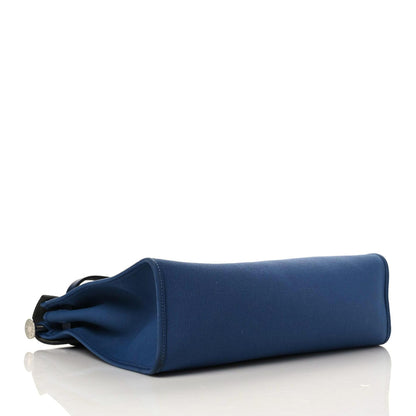 Hermes Vache Hunter Toile Militaire Herbag Zip 31 PM Bleu Brighton Bleu Saphir 4 of 11