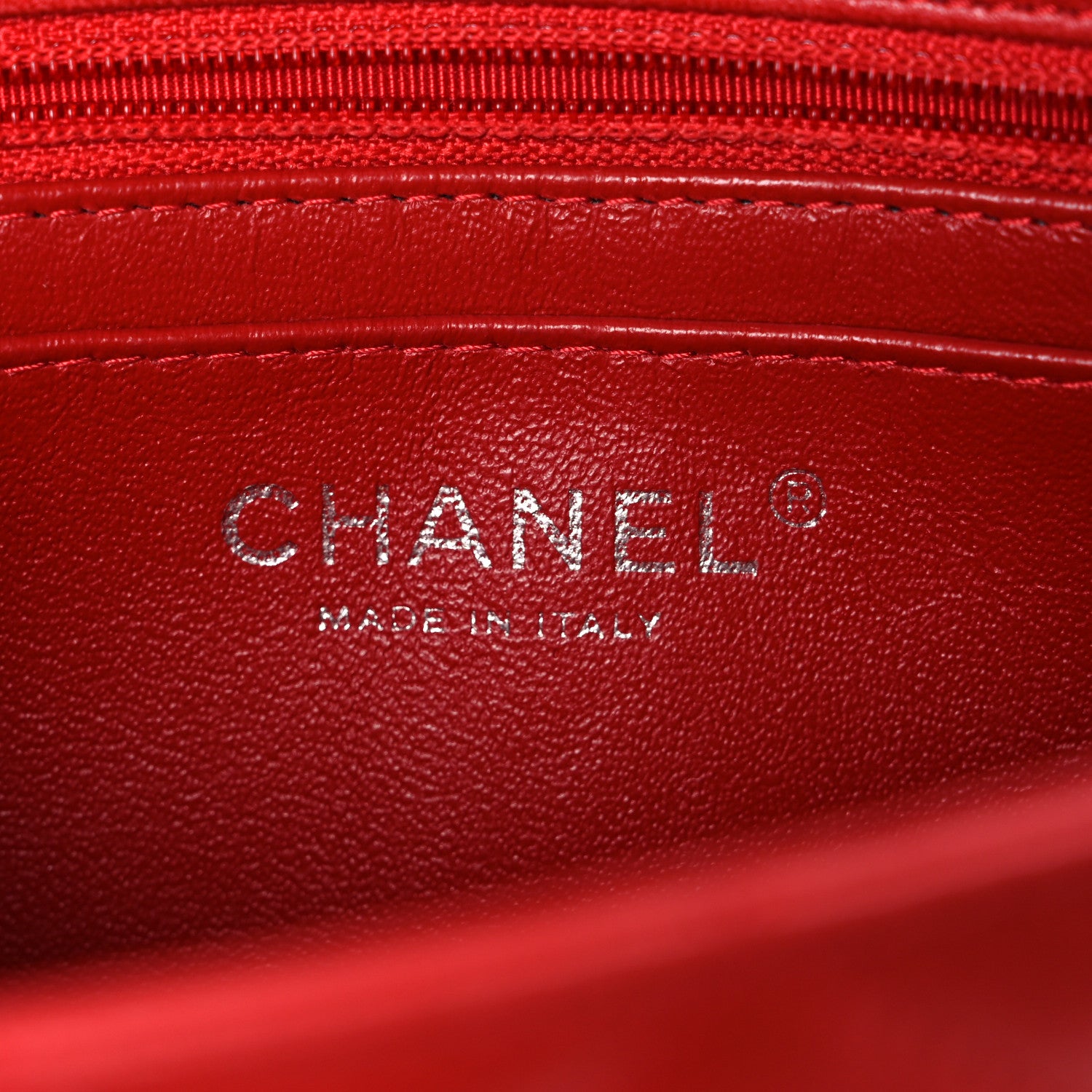 Chanel Lambskin Quilted Mini Rectangular Flap Red 6 of 11