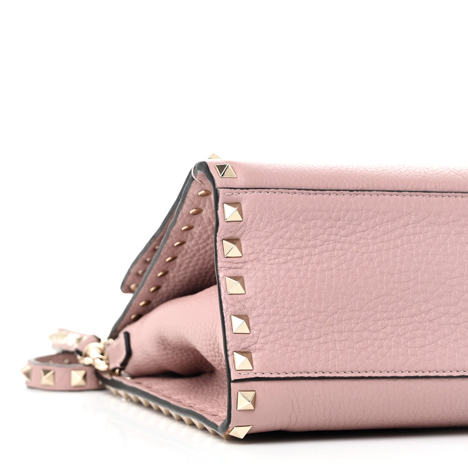 Valentino Garavani Grained Calfskin Rockstud Flip Lock Tote Lipstick 8 of 9