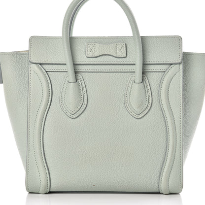 Celine Drummed Calfskin Nano Luggage Almond 11 of 18