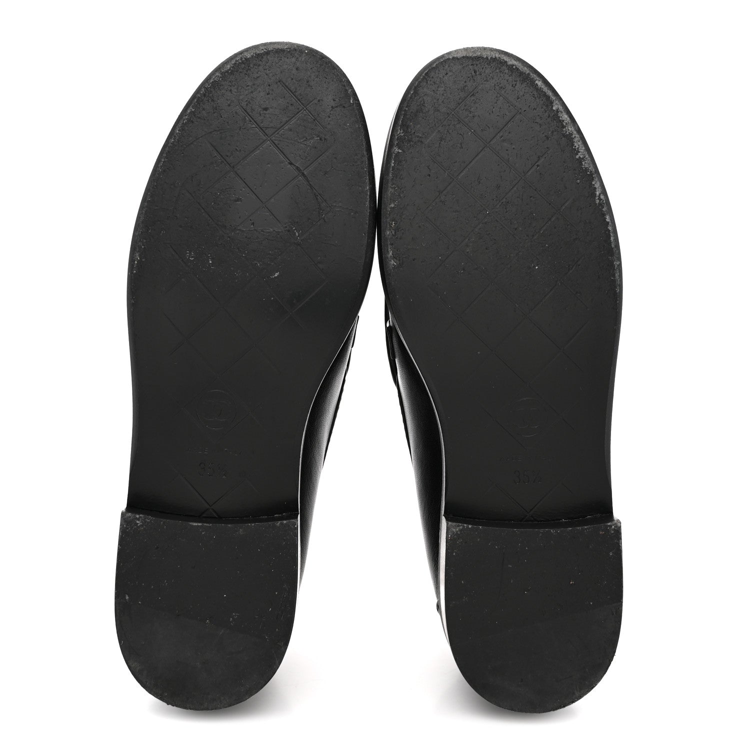 Chanel Lambskin Quilted CC Turnlock Loafers 35.5 Black 6 of 12