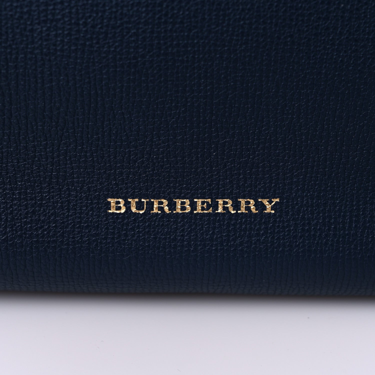 Burberry Derby Calfskin House Check Medium Banner Tote Ink Blue 13 of 15