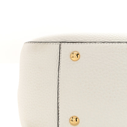 Fendi Cuoio Romano Selleria Small FF Tote White Ice 11 of 11