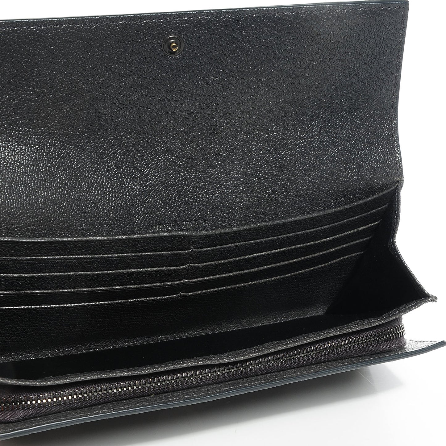 Madras Goatskin Intrecciato Bi-Color Continental Wallet New Sand Medium Grey