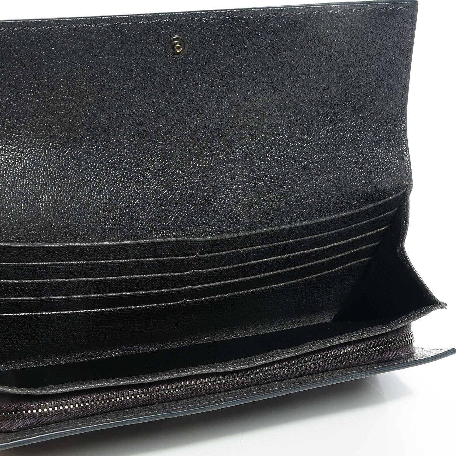 Bottega Veneta Madras Goatskin Intrecciato Bi-Color Continental Wallet New Sand Medium Grey 7 of 7