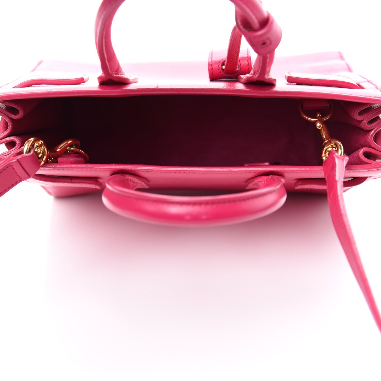 Saint Laurent Calfskin Nano Sac De Jour Lipstick Fuchsia 5 of 13