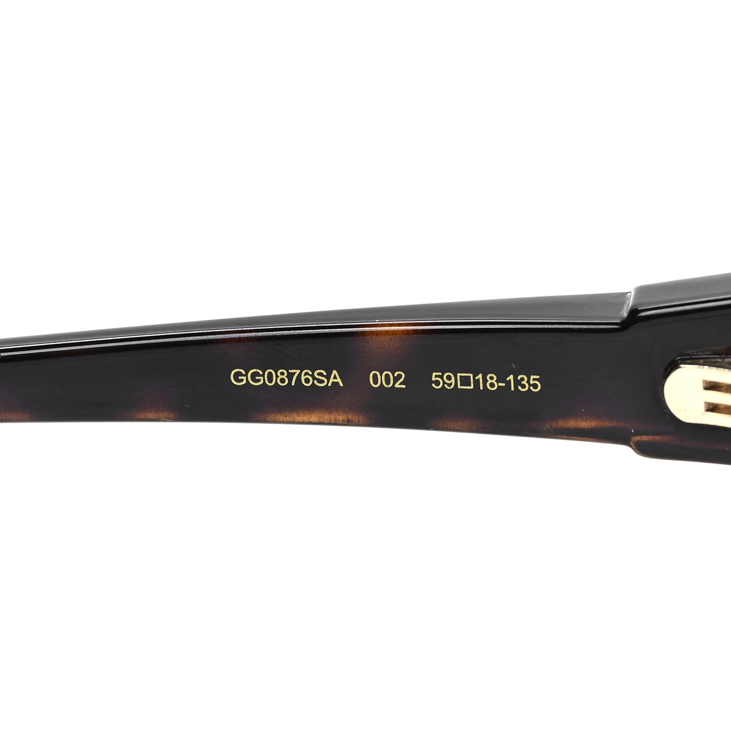 Gucci Acetate Square Frame Sunglasses GG0876SA Tortoise 7 of 8