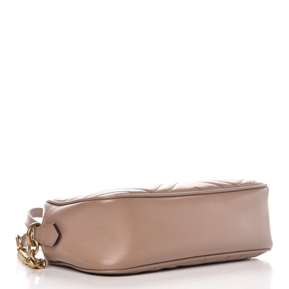 Gucci Calfskin Matelasse Small GG Marmont Chain Shoulder Bag Porcelain Rose 4 of 9