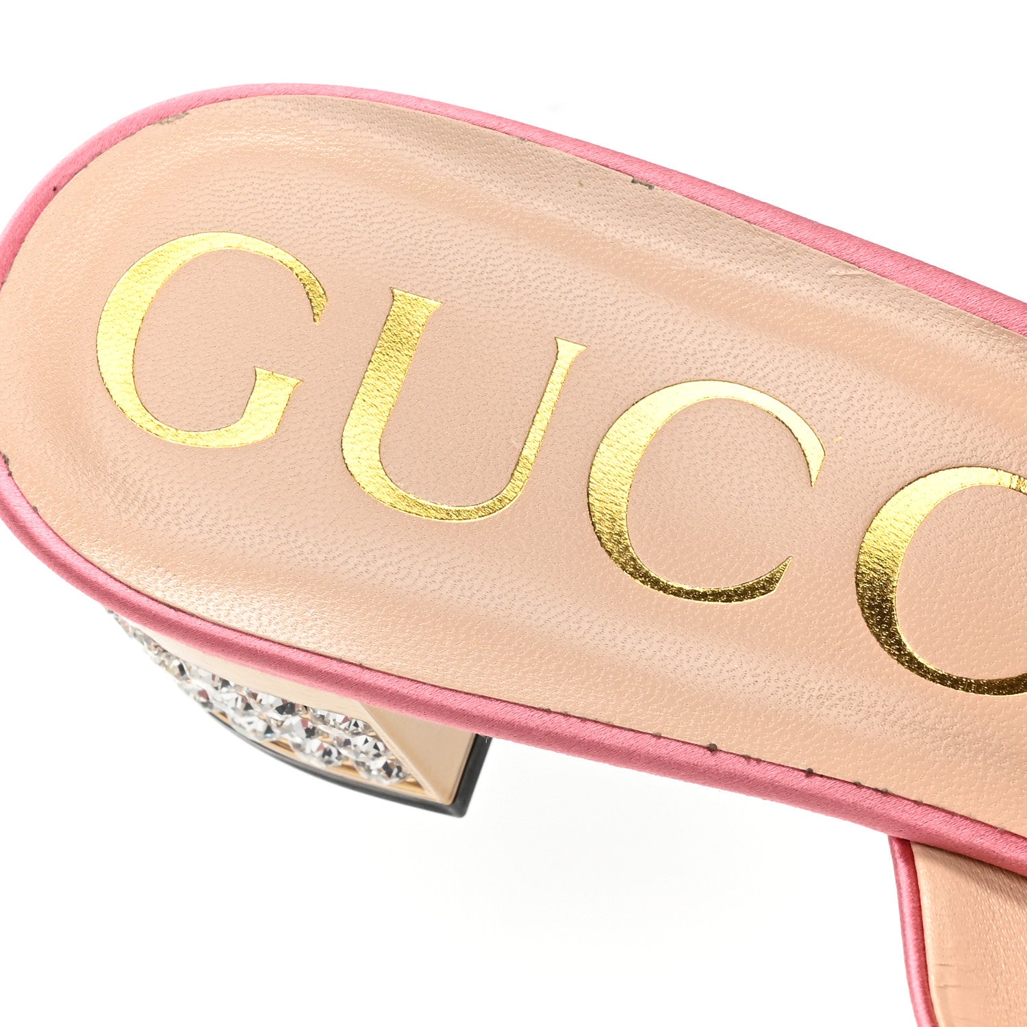 Gucci Silk Satin Crystal Embellished Bow Mules 40 Peonia 10 of 11