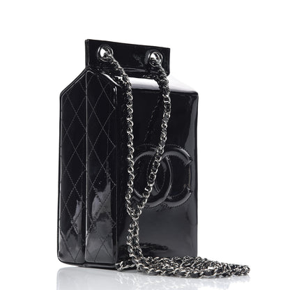 Chanel Patent Milk Carton Bag Black 3 of 9