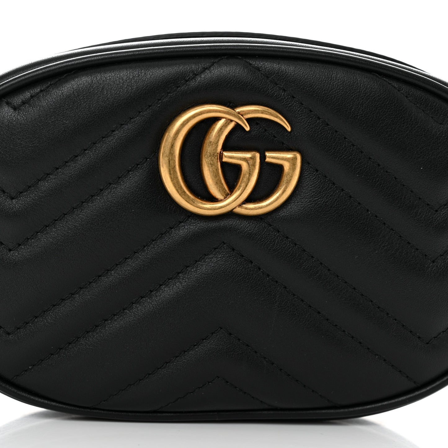 Calfskin Matelasse GG Marmont Belt Bag 95 38 Black