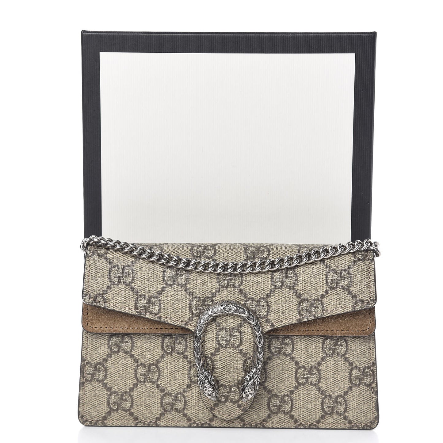 GG Supreme Monogram Super Mini Dionysus Shoulder Bag Taupe