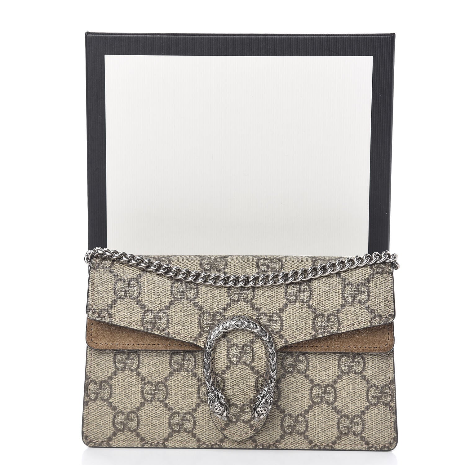 Gucci GG Supreme Monogram Super Mini Dionysus Shoulder Bag Taupe 10 of 10