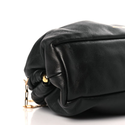 Mansur Gavriel Lambskin Mini Cloud Chain Clutch Black 6 of 7