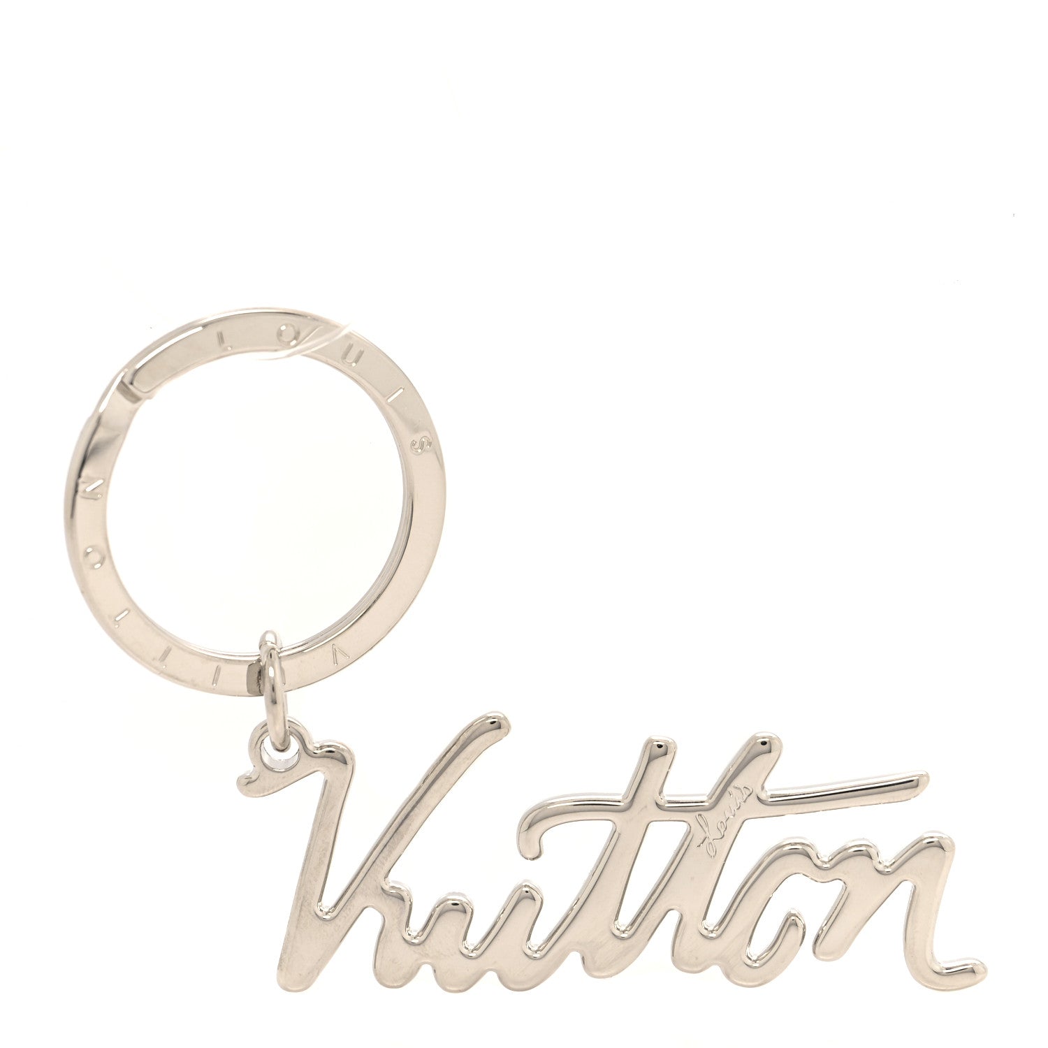Louis Vuitton Metal Autograph Key Holder Silver 1 of 4