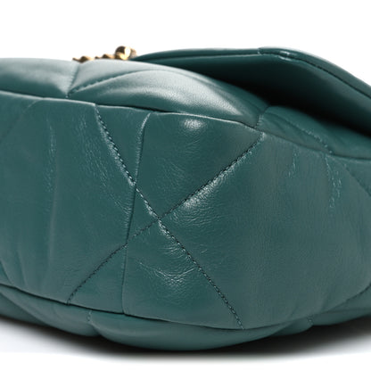 Chanel Lambskin Quilted Medium Chanel 19 Flap Green 9 of 9