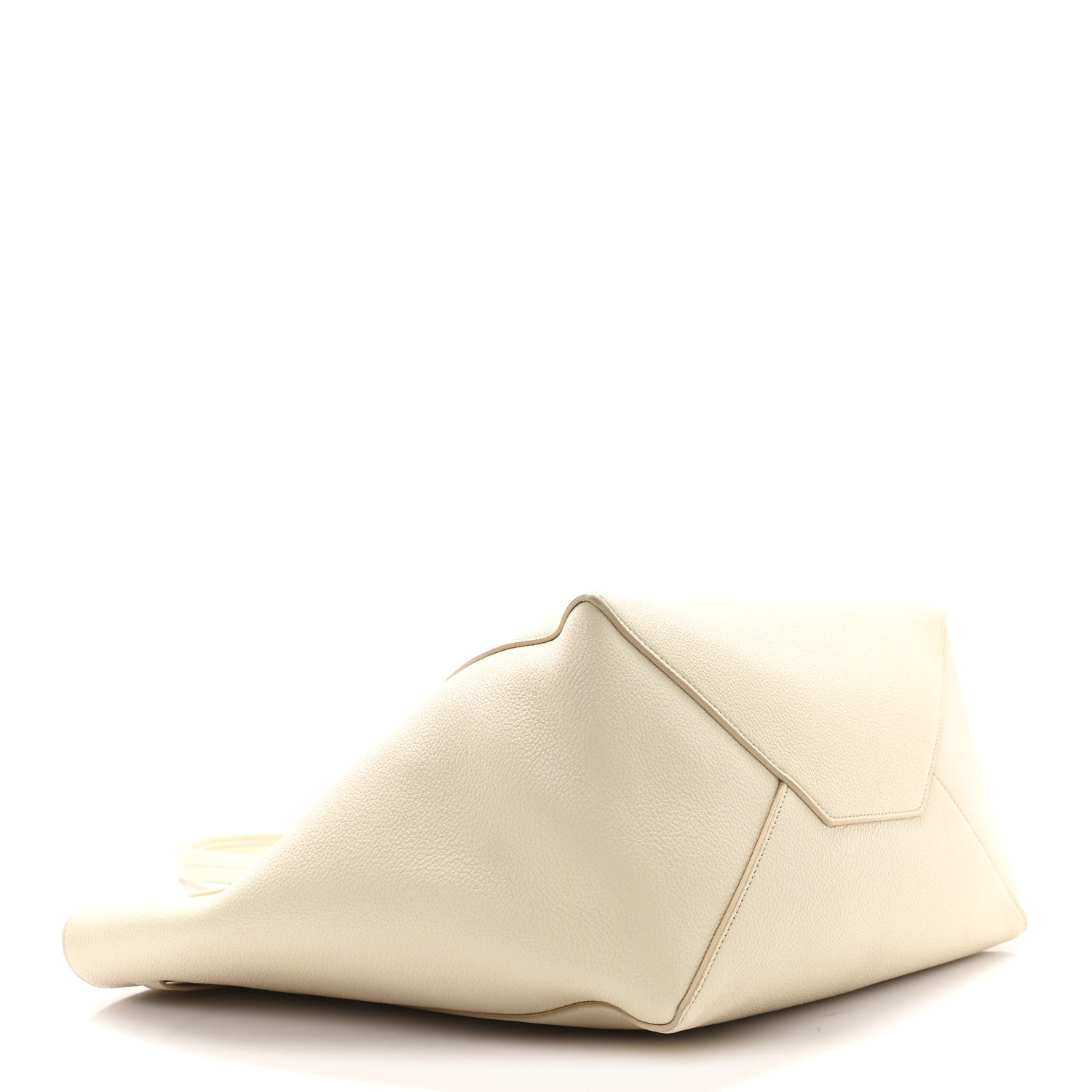 Celine Soft Grained Calfskin Small Belt Cabas Phantom Vanilla 4 of 10