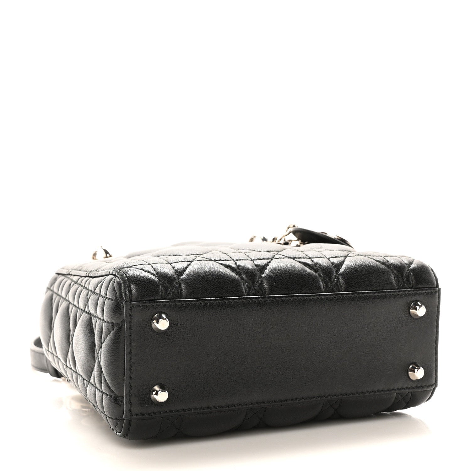 Christian Dior Lambskin Cannage Mini Lady Dior Black 4 of 9