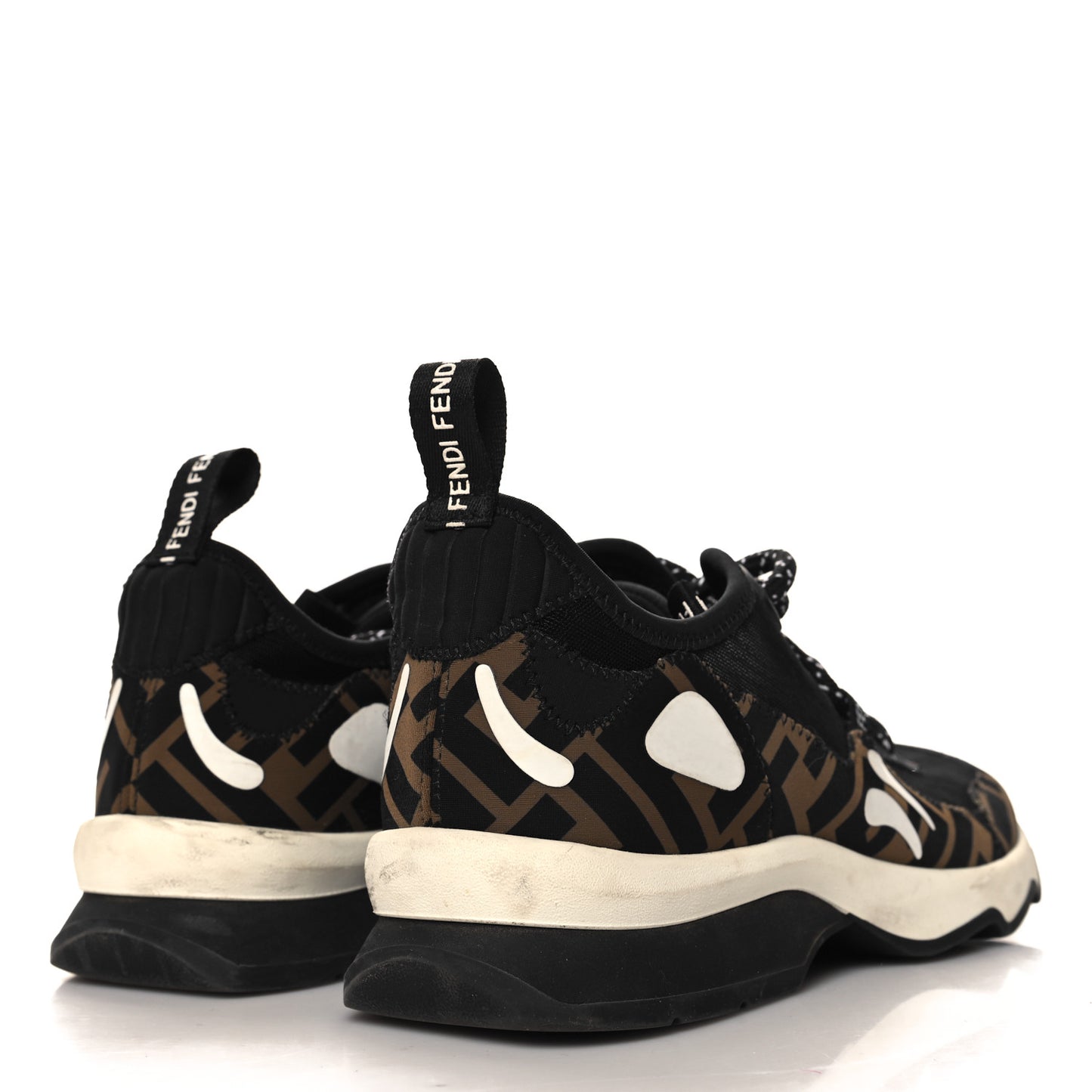 Technical Mesh Lycra FFreedom Patchwork Sneakers 36.5 Black Tobacco