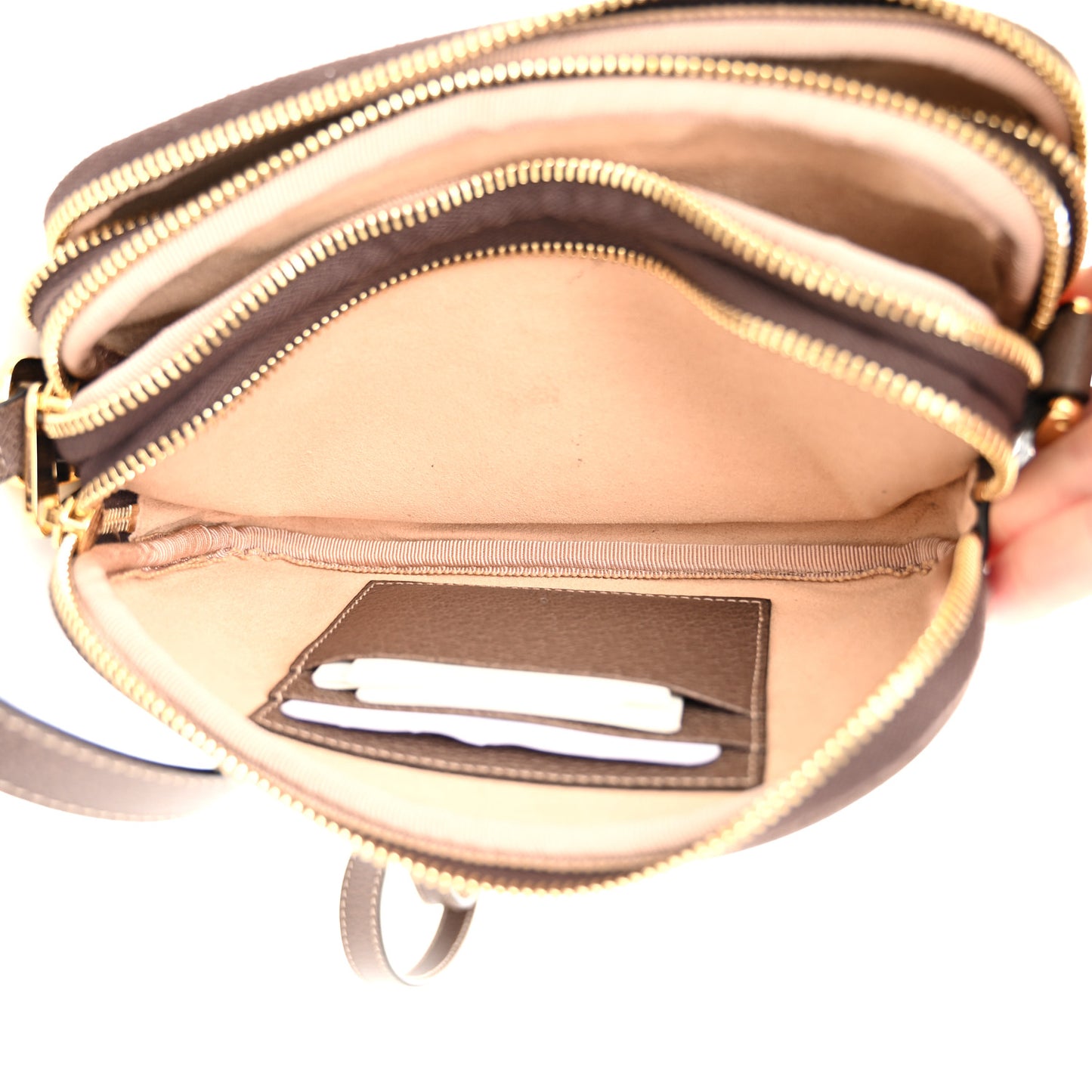 GG Supreme Monogram Web Mini Ophidia GG Bag Brown