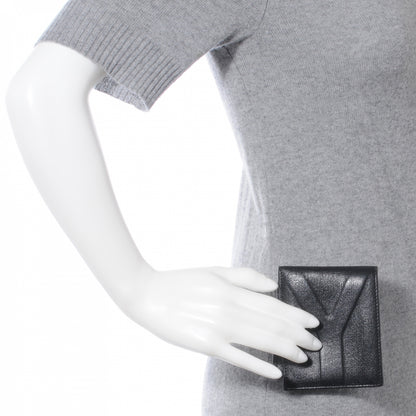 Saint Laurent Mens Textured Leather Ycon Wallet Black 2 of 6
