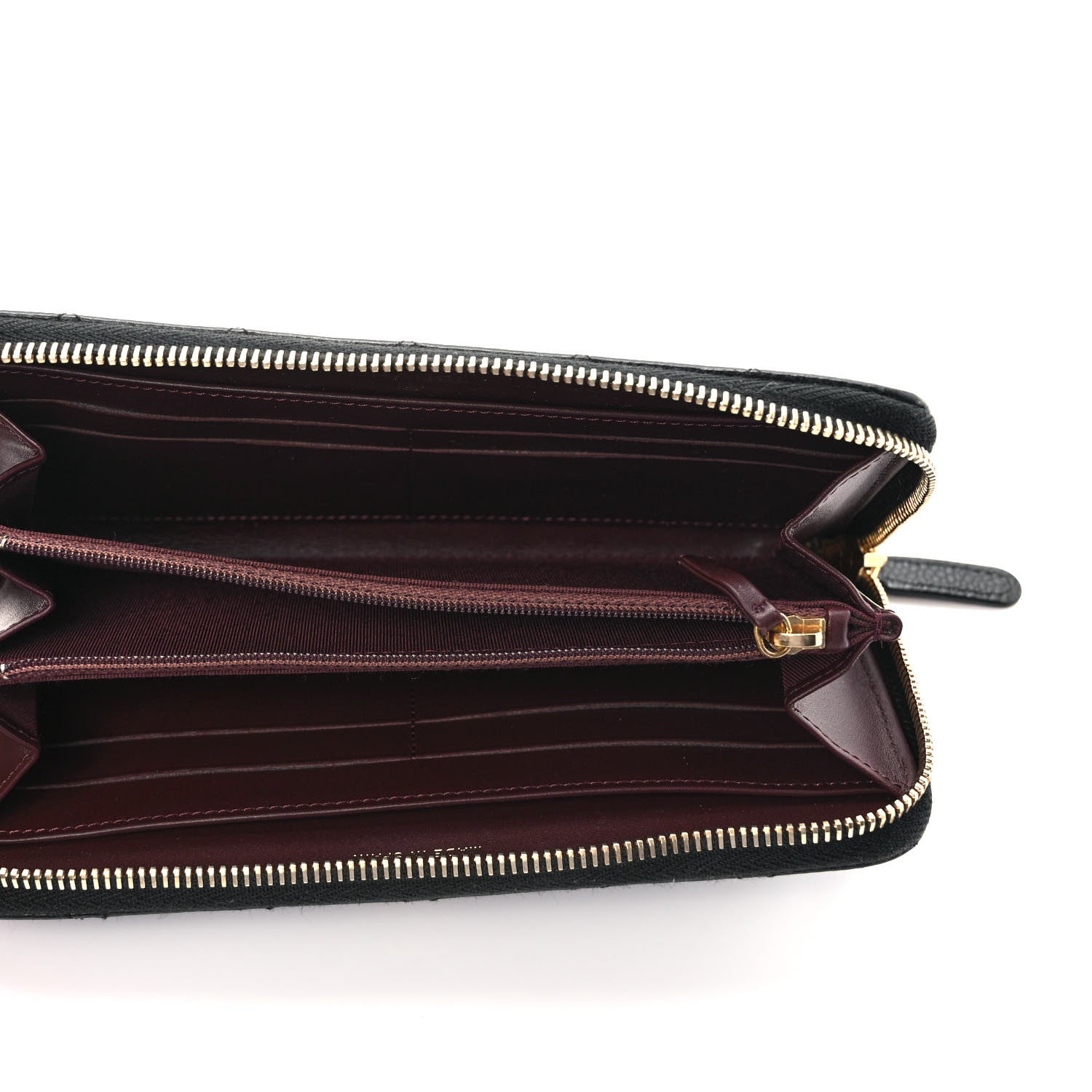 Chanel Caviar Quilted Large Gusset Zip Around Wallet Black 5 of 10