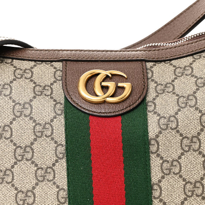 Gucci GG Supreme Monogram Web Small Ophidia Half Moon Hobo Brown 8 of 10