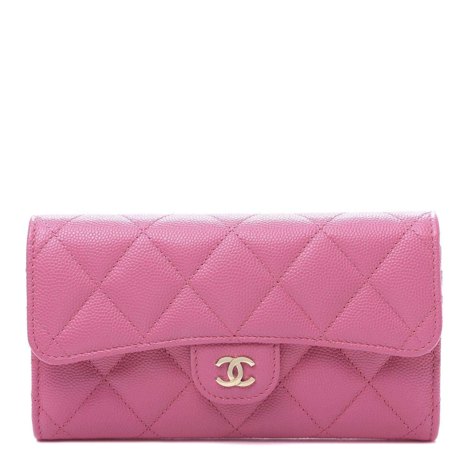 Chanel Caviar Quilted Medium Flap Wallet Pink 1 of 9
