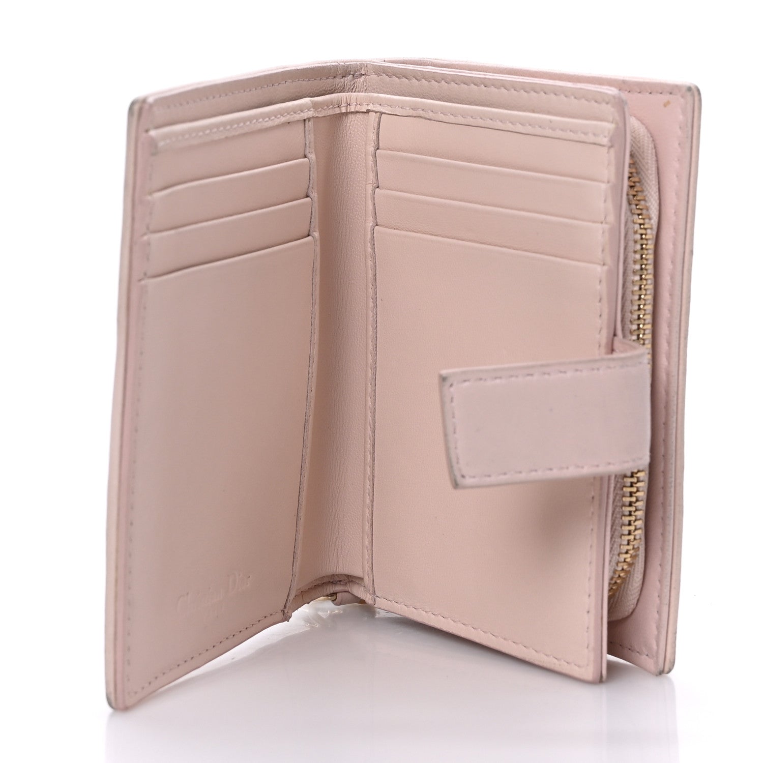 Christian Dior Lambskin Cannage Lady Dior Eden Wallet Light Pink 6 of 9