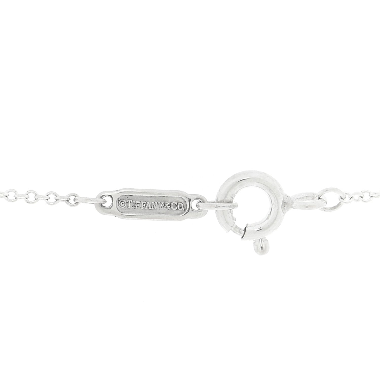 Tiffany Sterling Silver Mini Oval Key Pendant Necklace 5 of 5