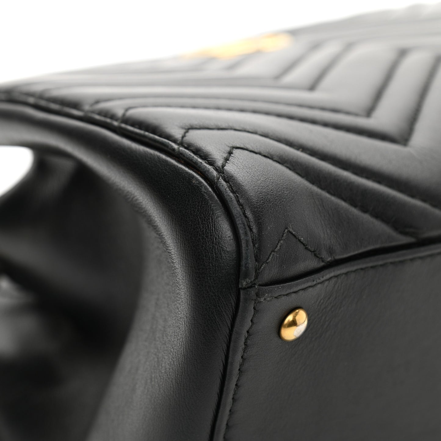 Calfskin Matelasse Small GG Marmont Tote Black