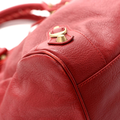 Balenciaga Sugar Goatskin Classic Gold Hardware Velo Rouge Coquelicot 12 of 15