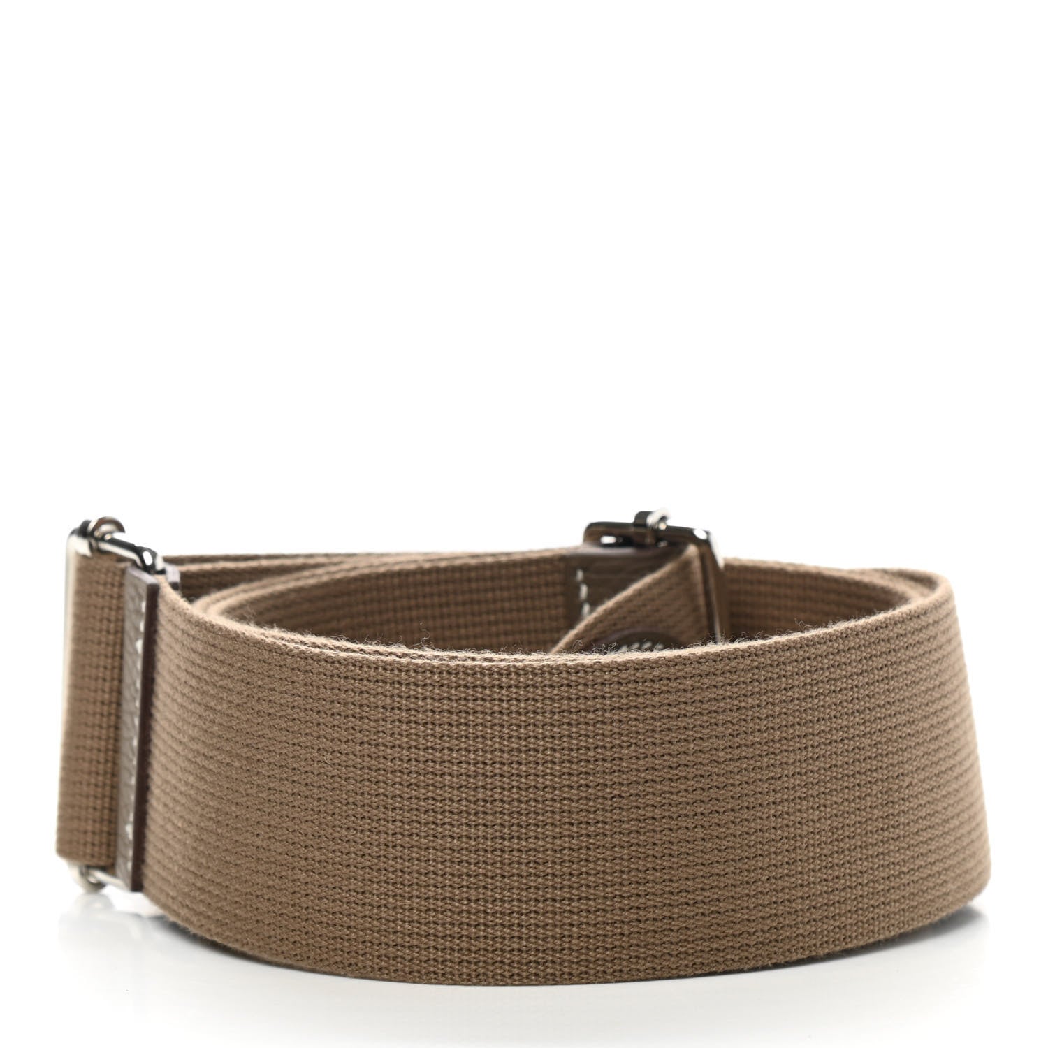 Hermes Toile Taurillon Clemence Shoulder Strap Etoupe 2 of 3