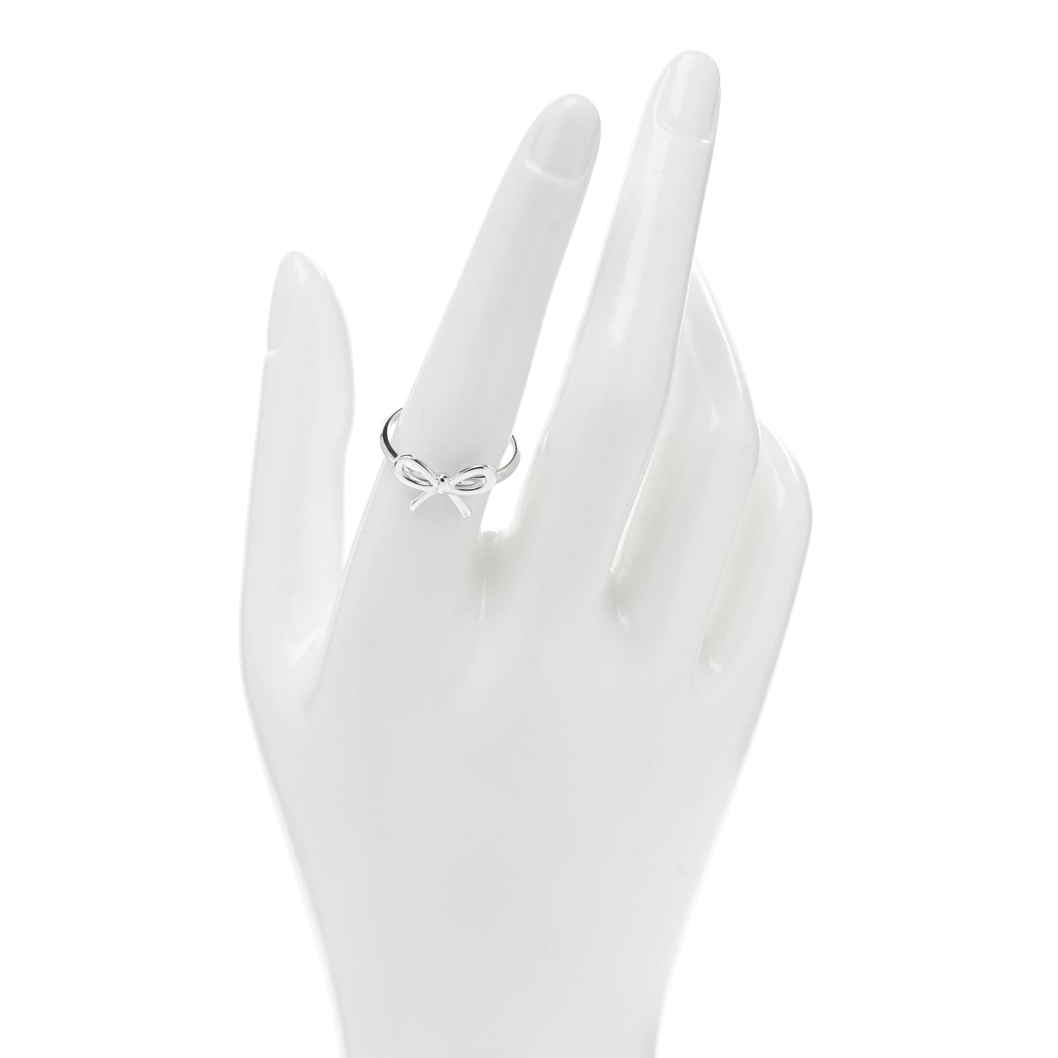 Tiffany Sterling Silver Bow Ring 57 8 2 of 4