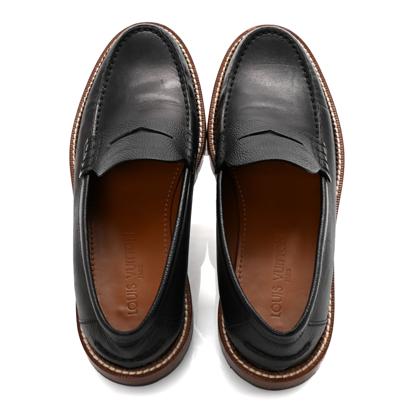 Calfskin Mens Loafers 9.5 Black