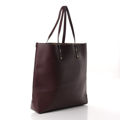 Burberry Calfskin Crest Embossed Large Tote Burgundy 3 of 10