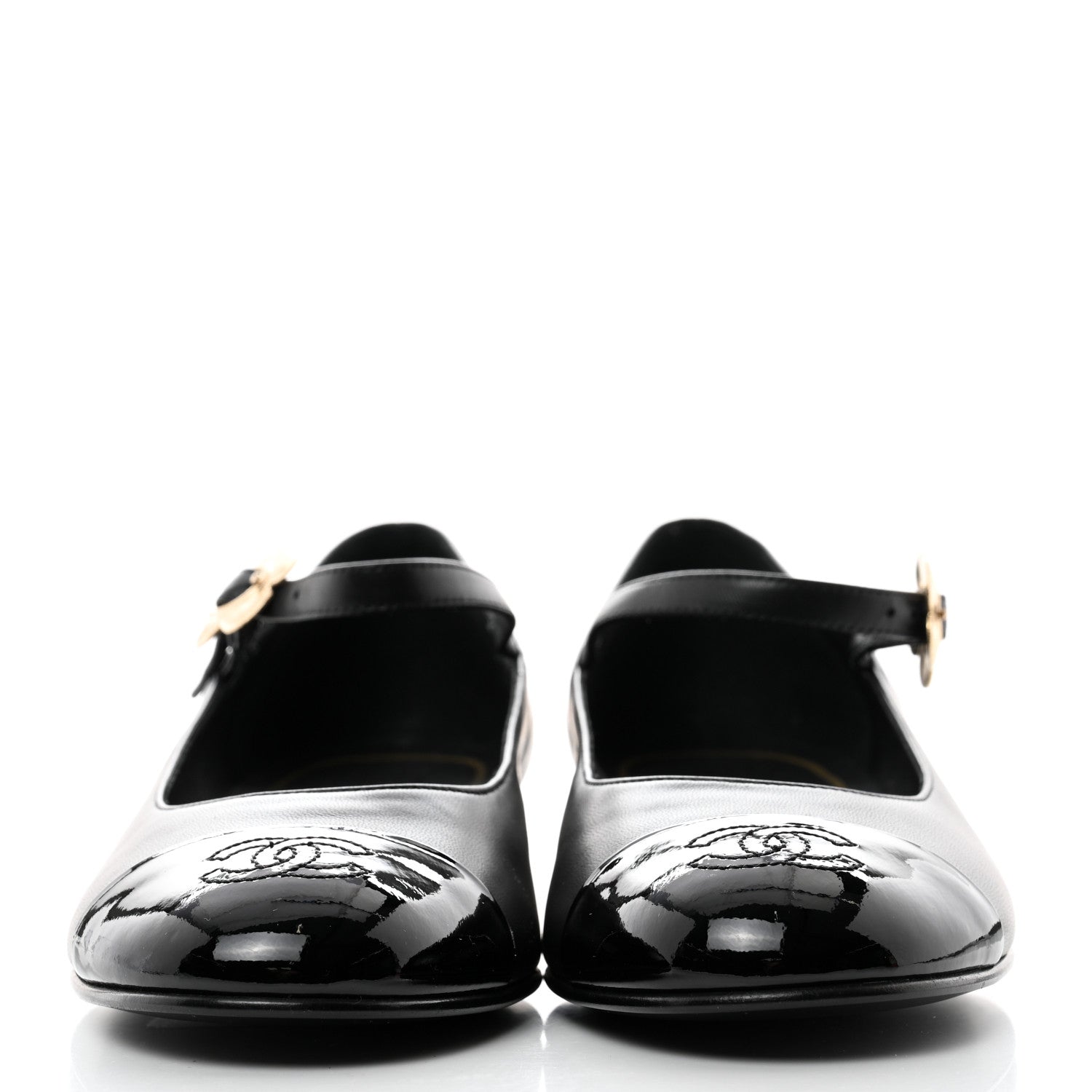 Chanel Patent Lambskin Mary Jane Flats 39 Black 2 of 8