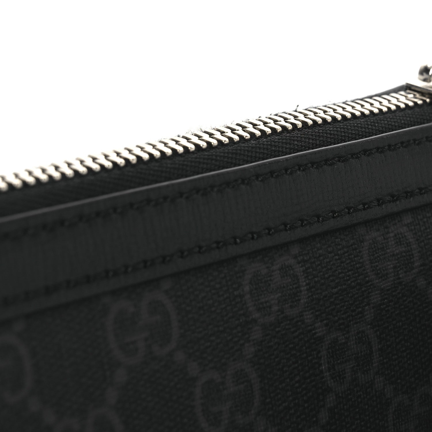 Gucci GG Supreme Monogram Azalea Calfskin Retro Interlocking G Wristlet Messenger Bag Black 11 of 11