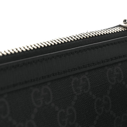 Gucci GG Supreme Monogram Azalea Calfskin Retro Interlocking G Wristlet Messenger Bag Black 11 of 11
