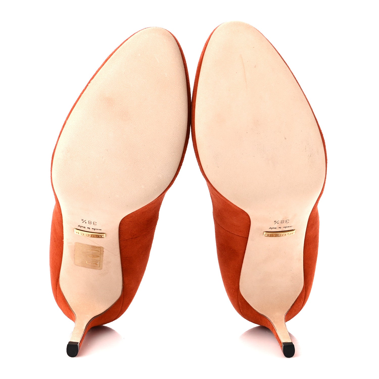 Gucci Kid Scamosciato Interlocking G Jennifer Pumps 38.5 New Rust 5 of 10