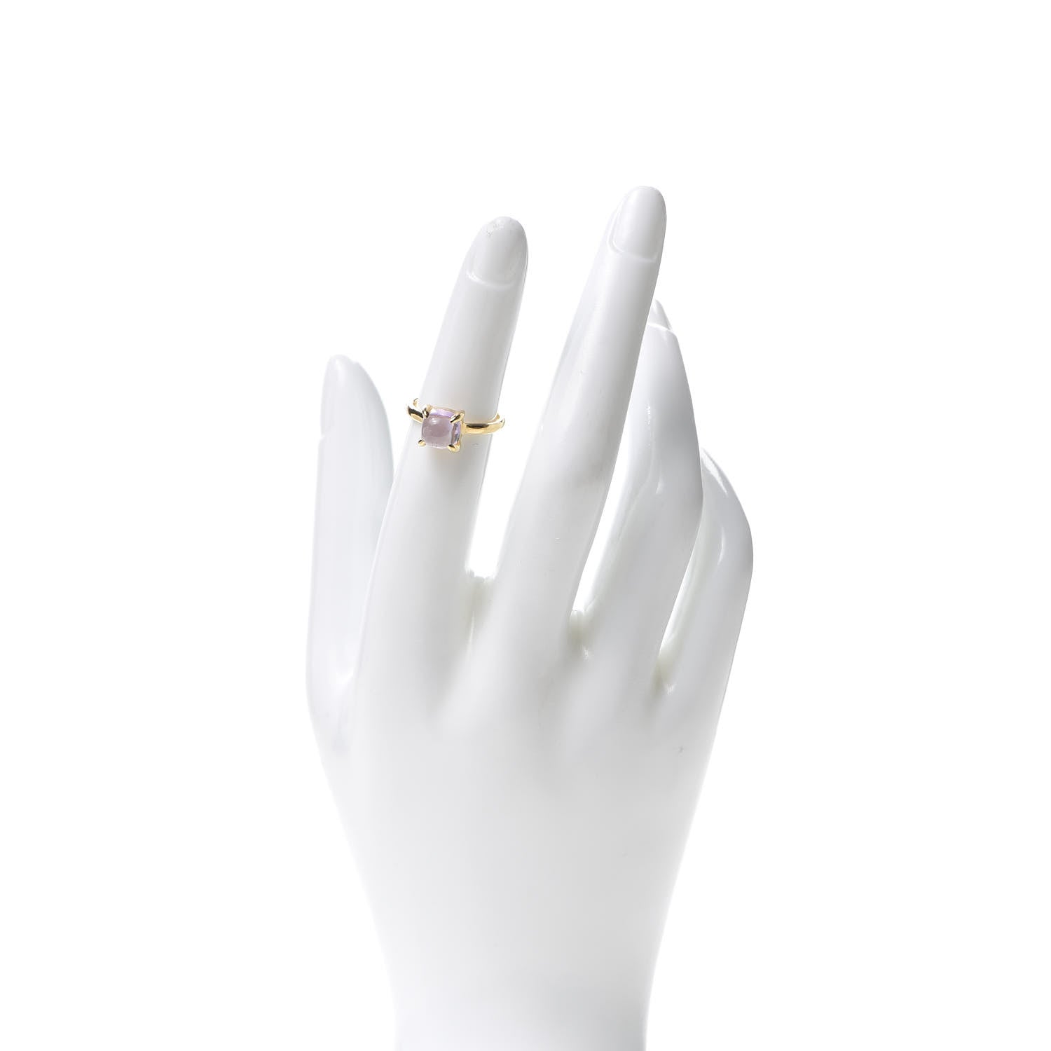 Tiffany 18K Yellow Gold Amethyst 7mm Paloma Picasso Sugar Stacks Ring 48 4.5 2 of 5