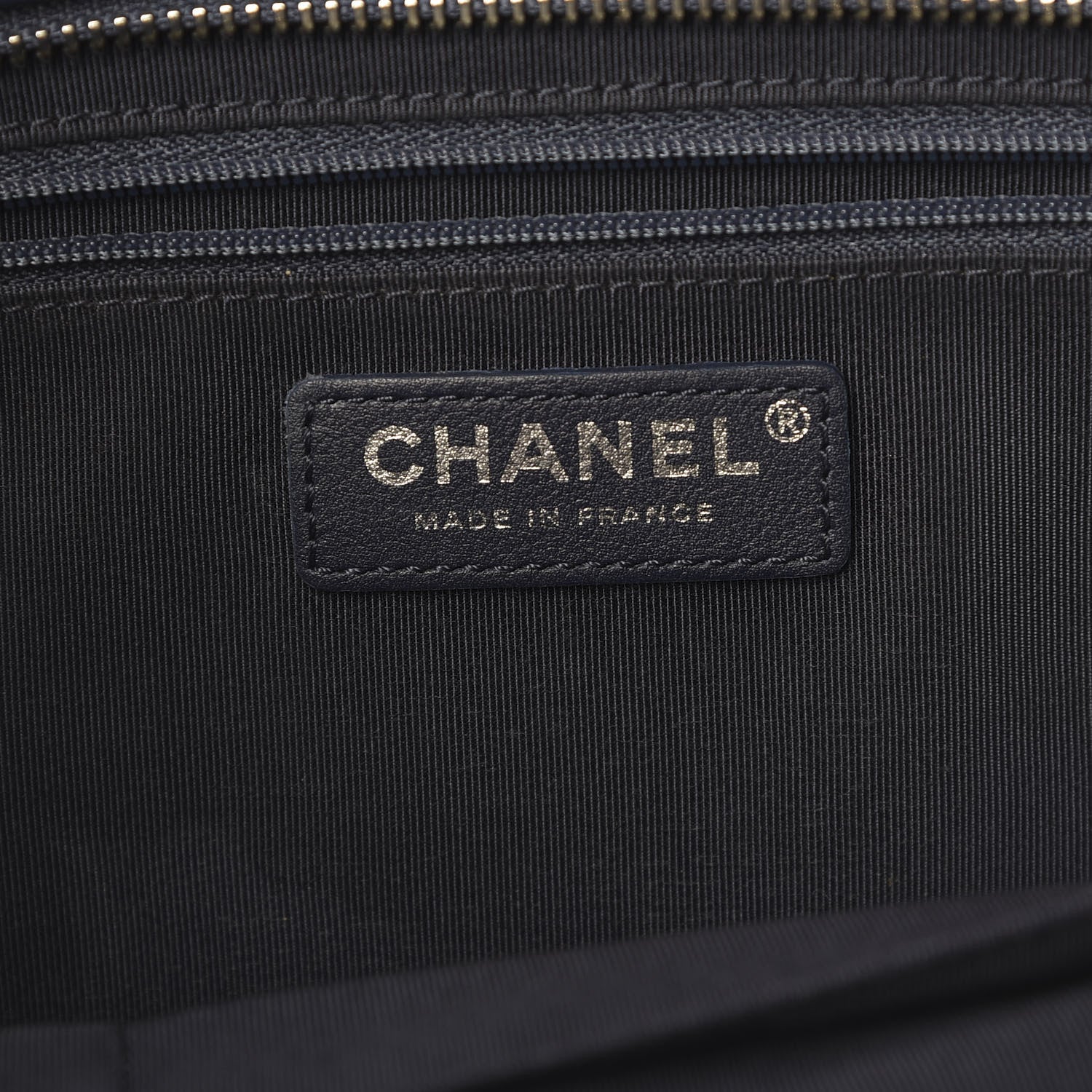 Chanel Calfskin Quilted Ultra Pocket Shopping Tote Navy 6 of 10