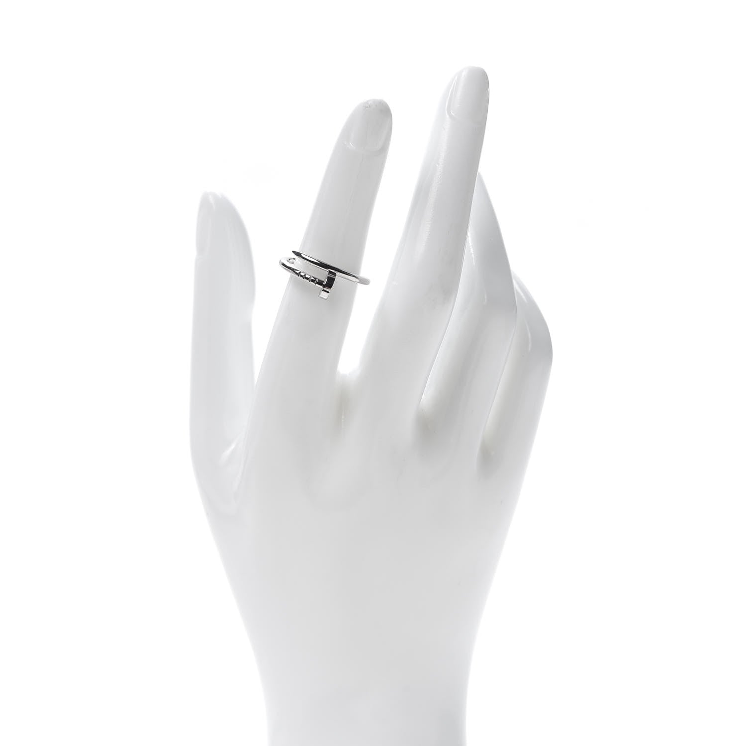 Cartier 18K White Gold Small Juste Un Clou Ring 53 6.25 2 of 7