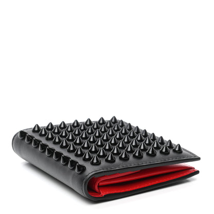 Christian Louboutin Calfskin Spiked Bi-Fold Wallet Black 4 of 8