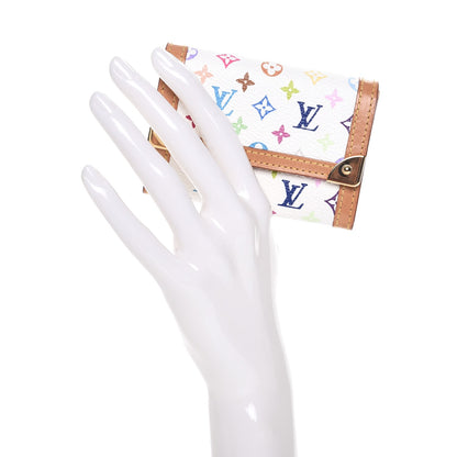 Louis Vuitton Monogram Multicolor Porte-Monnaie Plat Coin Purse White 2 of 8