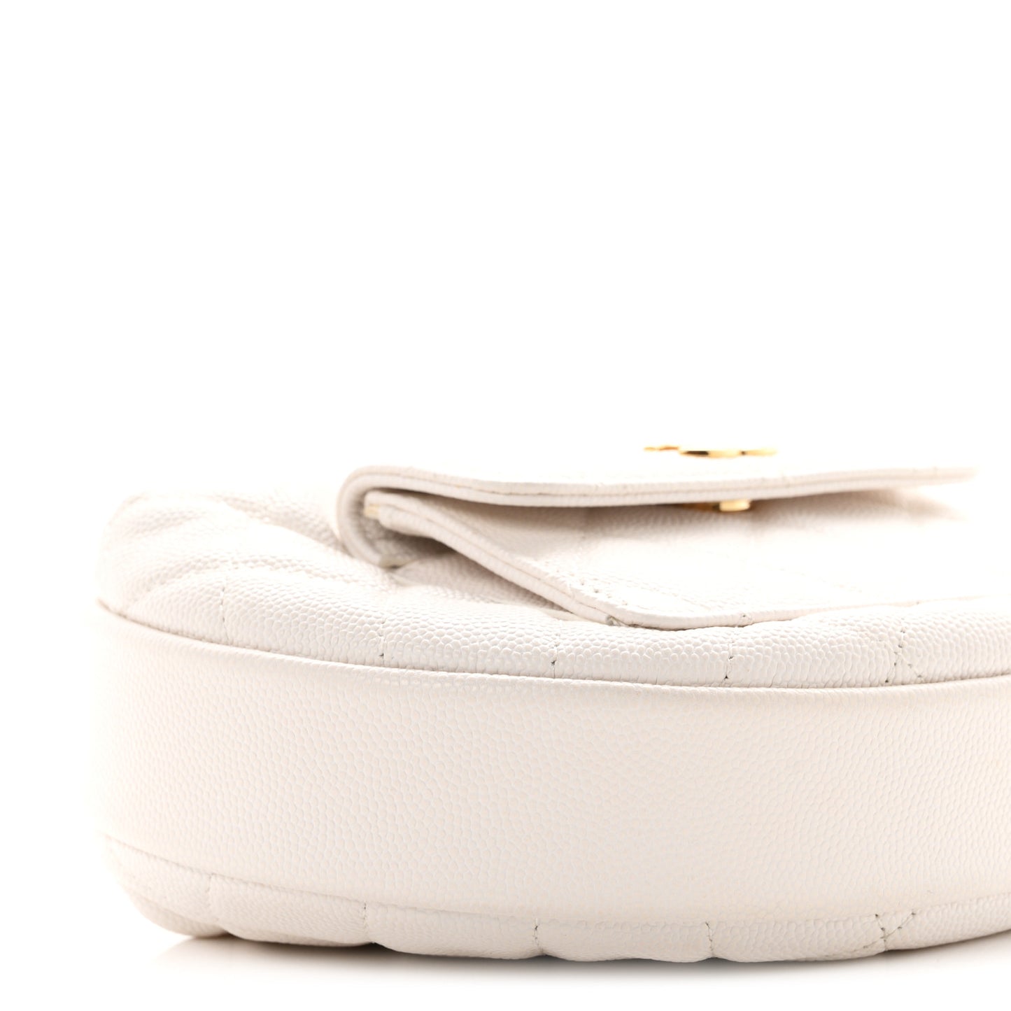 Caviar Quilted Polly Pocket Pouch Hobo White