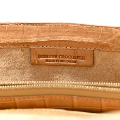 Nancy Gonzalez Crocodile Shoulder Bag Beige 7 of 10