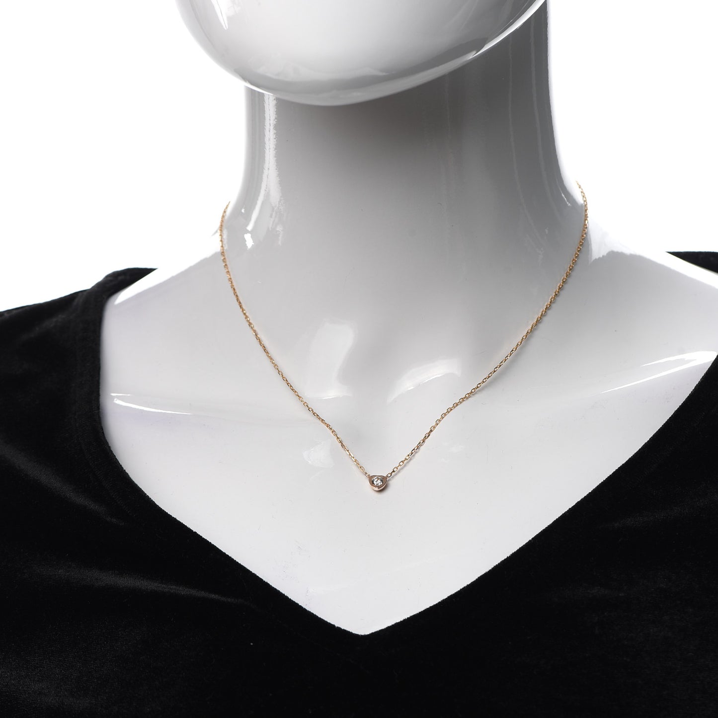 18K Pink Gold Diamond D'Amour Heart Pendant Necklace