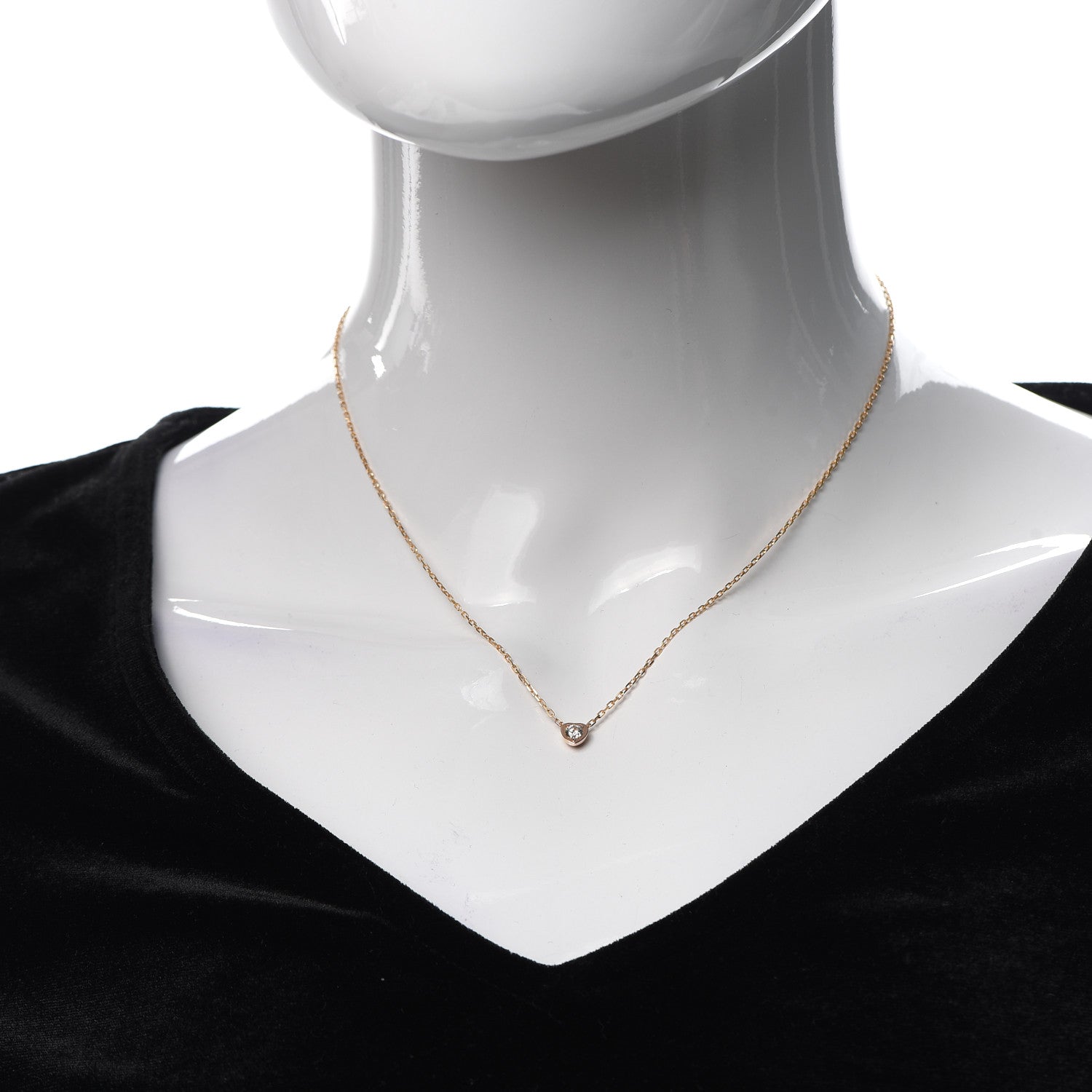 Cartier 18K Pink Gold Diamond D'Amour Heart Pendant Necklace 2 of 6