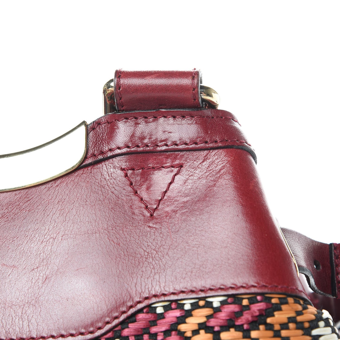 Prorsum Calfskin Raffia Check Tote